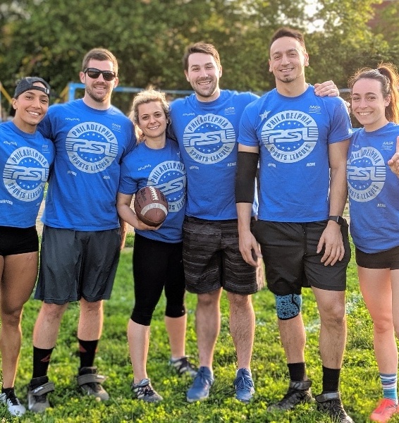 Group of adult athletes